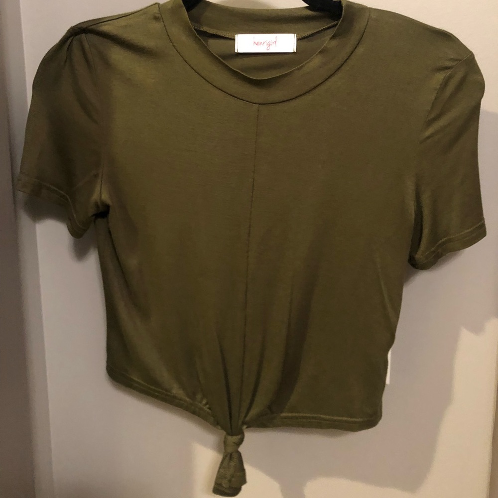Front tie crop top